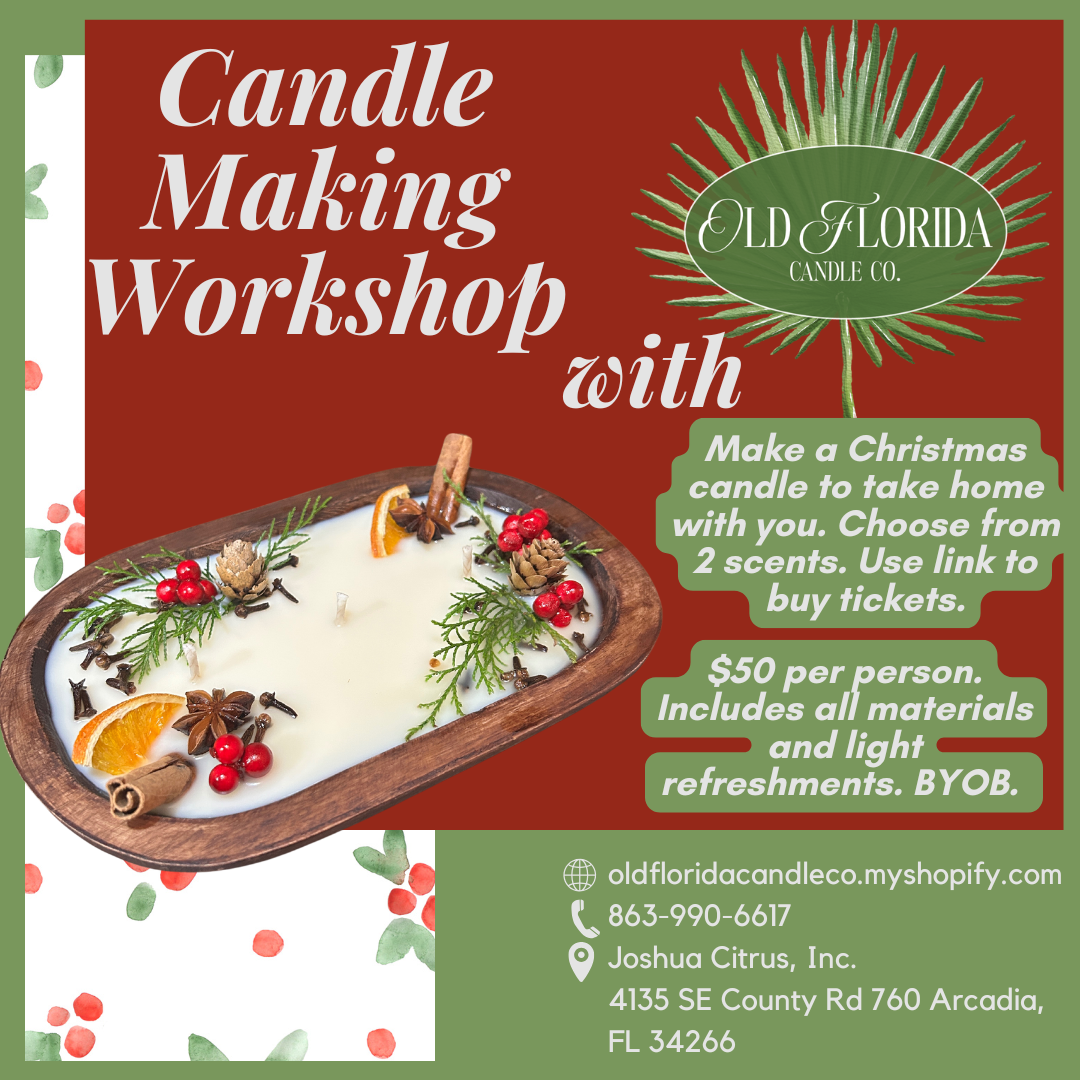Christmas Candle Making Class Nov. 23 2024