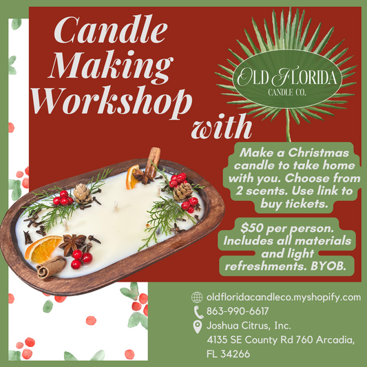 Christmas Candle Making Class Dec. 13