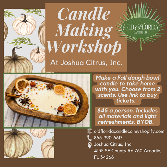 Fall Candle Making Class Oct. 5th 2024